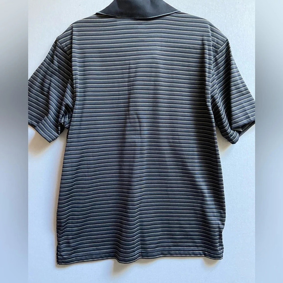PGA Tour Golf stripe polo air flux shirt Sz L - Picture 2 of 6
